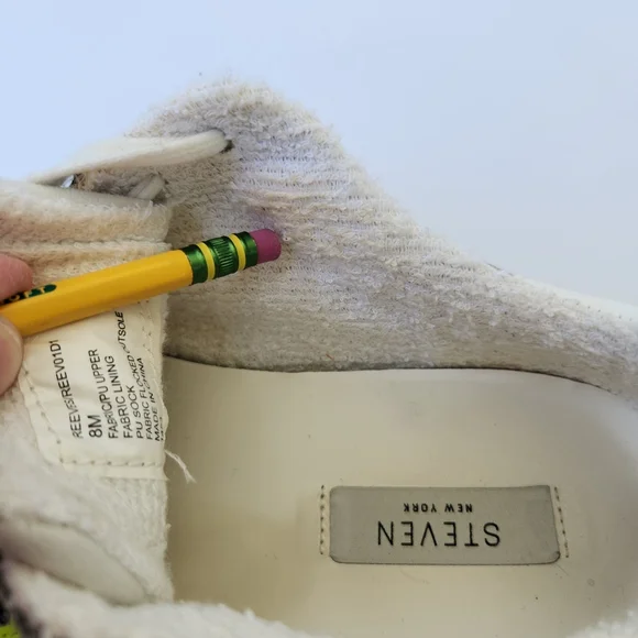 Steven New York By Steve Madden Neon Star Snakeskin Fabric Print Sneakers 8 M - Picture 15 of 16